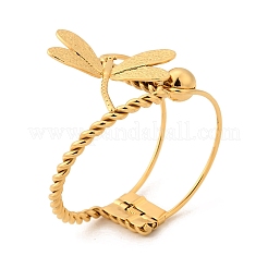 304 Stainless Steel Hinged Bangles for Women&nbsp;BJEW-Z109-01G-02
