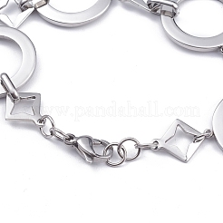 Tarnish Resistant 304 Stainless Steel Link Chain Bracelets&nbsp;BJEW-G582-63P