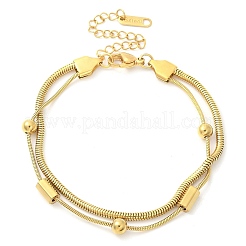304 Stainless Steel Snake Chain Bracelets&nbsp;BJEW-U019-04G-01