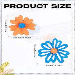 1 Pair Daisy Flower Acrylic Stud Earrings&nbsp;EJEW-LP0013-05A