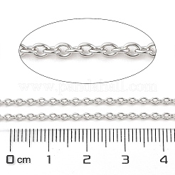 Anti-Tarnish Rhodium Plated 925 Sterling Silver Cable Chains&nbsp;LS-STER-E072-02P-06