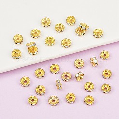 Brass Rhinestone Spacer Beads&nbsp;RSB028NF-02G