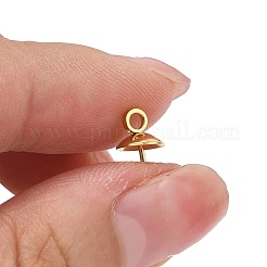 304 Stainless Steel Cup Pear Peg Bails Pin Pendants&nbsp;X-STAS-G248-03