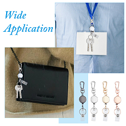 4Pcs 4 Colors Alloy Badge Reel&nbsp;AJEW-FH0005-06
