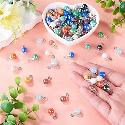 110Pcs 11 Colors Electroplate Glass Pendants&nbsp;PALLOY-TAC0309