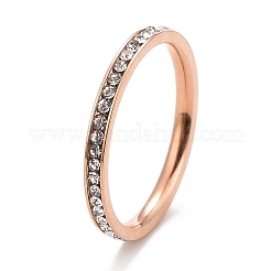 304 Stainless Steel Rhinestone Rings Set&nbsp;STAS-D178-02B