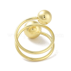 Rack Plating Brass Cuff Rings&nbsp;RJEW-D025-06G