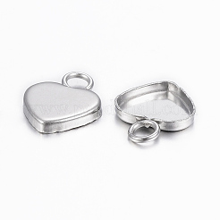Tarnish Resistant 304 Stainless Steel Pendant Cabochon Settings&nbsp;STAS-K155-15P