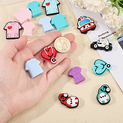 16Pcs 16 Styles Medical Theme Food Grade Eco-Friendly Silicone Focal Beads&nbsp;SIL-CA0003-31