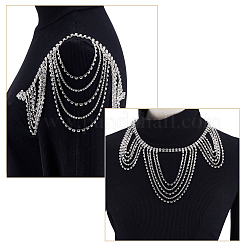 1Pc Polyester & Rhinestone Sexy Shoulder Bra Body Chain&nbsp;AJEW-WR0002-65
