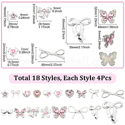 72Pcs 18 Styles Resin Rhinestone Cabochons&nbsp;FIND-SP0004-44
