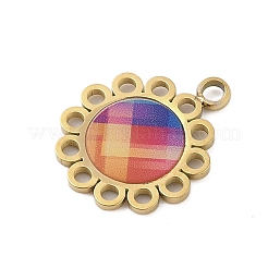 304 Stainless Steel Enamel Pendants&nbsp;STAS-P377-10G-A