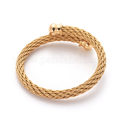304 Stainless Steel Torque Bangle Sets&nbsp;BJEW-L642-16