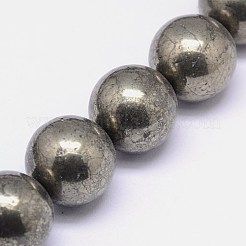 Natural Pyrite Beads Strands&nbsp;G-L031-18mm-01