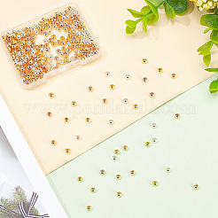 320Pcs 4 Style Brass Solid Beads&nbsp;KK-PH0009-18
