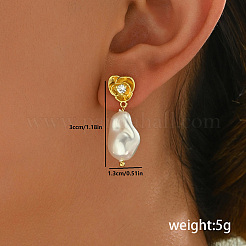 Elegant Brass Dangle Stud Earrings&nbsp;KS8037-2