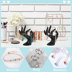 2Pcs Plastic Mannequin Hand Jewelry Display Holder Stands&nbsp;RDIS-UN0001-02B