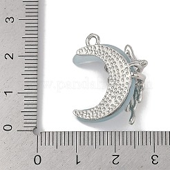 Platinum Alloy Resin Rhinestone Glass Pendants&nbsp;FIND-U017-08P-02