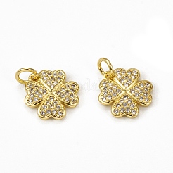 Brass Micro Pave Cubic Zirconia Charms&nbsp;KK-E068-VB113