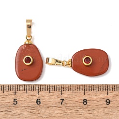 Natural Red Jasper Pendants&nbsp;G-P628-02G-01