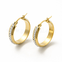 Crystal Rhinestone Hoop Earrings&nbsp;EJEW-M214-16B-G