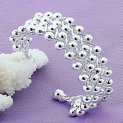 Brass Round Beaded Cuff Bangles for Women&nbsp;FS-WG6E9A6-01