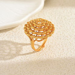 Geometric Hollow Brass Cuff Rings for Women&nbsp;VG2470-3