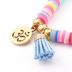 Chakra 304 Stainless Steel Charm Bracelets&nbsp;BJEW-JB06001