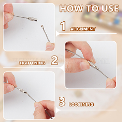 10Pcs Stainless Steel Cable Wire Keychains&nbsp;STAS-ME0003-35