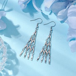 Non-Tarnish 304 Stainless Steel Link Bar Dangle Earrings&nbsp;EJEW-JE05965-02