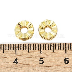 Brass Micro Pave Clear Cubic Zirconia Spacer Beads&nbsp;KK-L235-04G