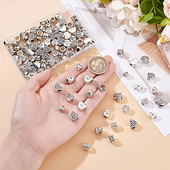 120Pcs 15 Styles Tibetan Style Alloy European Beads&nbsp;MPDL-ME0001-01
