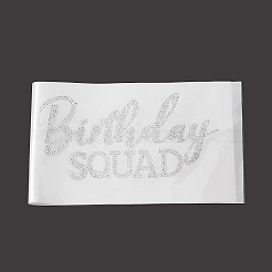 Word Birthday Squad Hotfix Rhinestone&nbsp;DIY-XCP0002-24