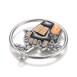 Halloween Theme Alloy Enamel Pendants&nbsp;X-ENAM-J649-12P-02