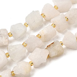 Raw Rough Natural White Jade Beads Strands&nbsp;G-Z087-A05