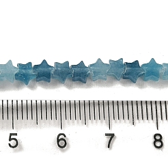 Dyed Natural White Jade Imitation Aquamarine Beads Strands&nbsp;G-G085-B29-01-1