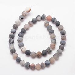 Natural Druzy Geode Agate Bead Strands&nbsp;G-K166-09-8mm-09