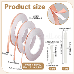 3 Rolls 3 Styles Copper Foil Adhesive Tapes&nbsp;AJEW-UN0005-70