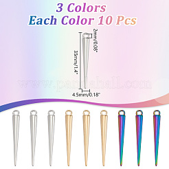 30Pcs 3 Colors Alloy Pendants&nbsp;FIND-AR0006-01