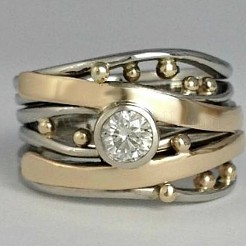 Alloy Crystal Rhinestone Finger Rings for Women&nbsp;FS-WG90DB9-05