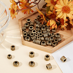 60Pcs 6 Styles Tibetan Style European Beads&nbsp;FIND-GO0001-27