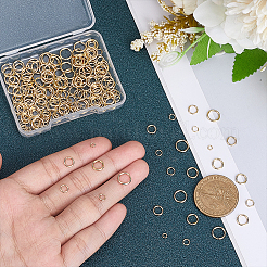 240Pcs 6 Styles Brass Open Jump Rings&nbsp;KK-PH0013-98