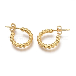 304 Stainless Steel Half Hoop Earrings&nbsp;EJEW-H100-11B-G