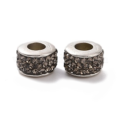 Platinum Color Core CCB Plastic European Bead&nbsp;FIND-H044-01B-P