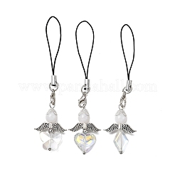 3Pcs Angel Glass & Acrylic Pendant Decorations&nbsp;HJEW-JM04085