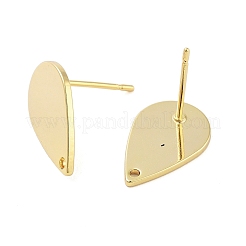 Brass Stud Earrings Findings&nbsp;EJEW-B063-04G-02