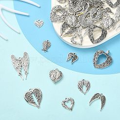 100Pcs 10 Styles Tibetan Style Alloy Charms&nbsp;TIBEP-CJ0002-42