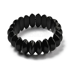 Bicone Natural Obsidian Beads Stretch Bracelets for Women Men&nbsp;BJEW-C097-05E