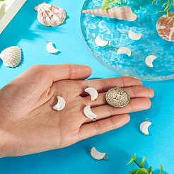10Pcs Natural Shell Moon Pendants&nbsp;STAS-TA0006-29