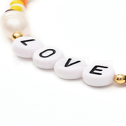 Love Beaded Necklace for Teen Girl Women&nbsp;X1-NJEW-TA00008